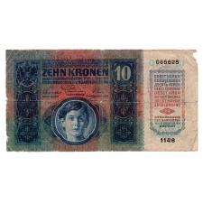 10 Korona Bankjegy 1915 G-VG