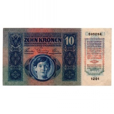 10 Korona Bankjegy 1915 gVF