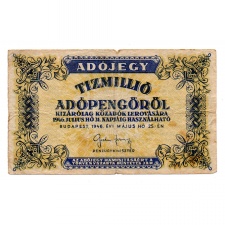 10 Millió Adópengő 1946 P54D VG