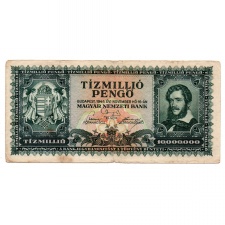 10 Millió Pengő Bankjegy 1945 F