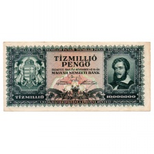 10 Millió Pengő Bankjegy 1945 VF