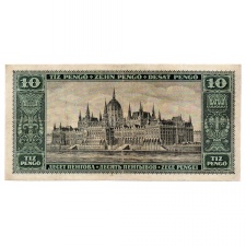 10 Pengő Bankjegy 1926 VF restaurált