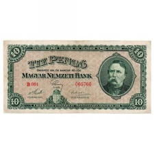10 Pengő Bankjegy 1926 VF restaurált