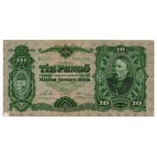 10 Pengő Bankjegy 1929 F