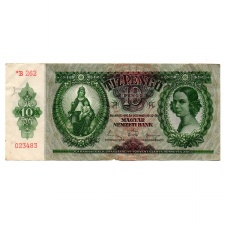 10 Pengő Bankjegy 1936 csillagos aF