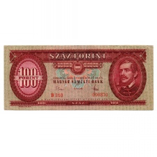 100 Forint Bankjegy 1968 VF alacsony sorszám 000870