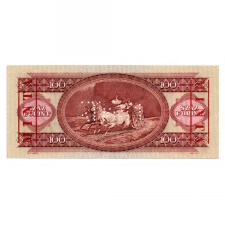 100 Forint Bankjegy 1980 MINTA lyukasztás és bélyegzés B000