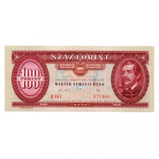 100 Forint Bankjegy 1989 gEF, 1 vékony hajtás