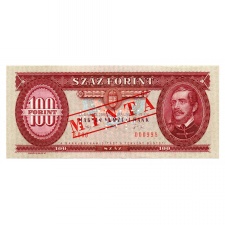 100 Forint Bankjegy 1992 MINTA lyukasztás és bélyegzés B000