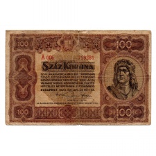 100 Korona Államjegy 1920 VG