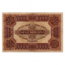 100 Korona Államjegy 1920 VG