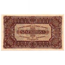 100 Korona Államjegy 1923. XF