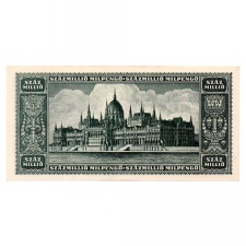 100 Millió Milpengő Bankjegy 1946 UNC