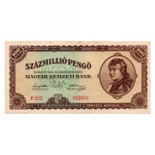 100 Millió Pengő Bankjegy 1946 gEF