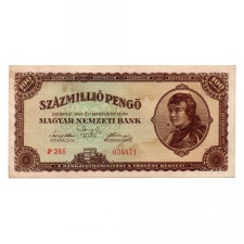 100 Millió Pengő Bankjegy 1946 VF