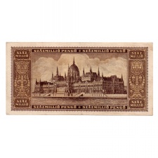 100 Millió Pengő Bankjegy 1946 VF