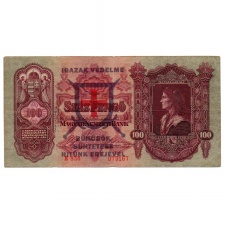 100 Pengő Bankjegy 1930 Igazak védelme felülbélyegzéssel