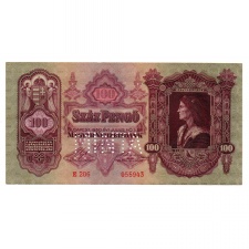 100 Pengő Bankjegy 1930 utólagos MINTA perforáció