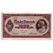 100 Pengő Bankjegy 1945 VF