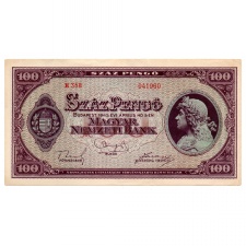 100 Pengő Bankjegy 1945 gVF-aEF
