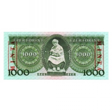 1000 Forint Bankjegy 1992 D sorozat MINTA nagyon alacsony szám