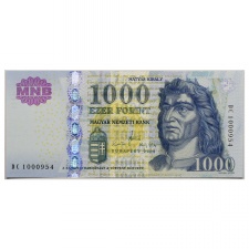 1000 Forint Bankjegy 2009 DC UNC