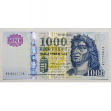 1000 Forint Bankjegy 2015 DD UNC EXTRÉM alacsony sorszám 