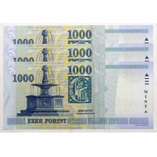 1000 Forint Bankjegy 2015 MINTA sorszámkövető 3db