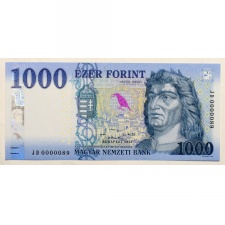 1000 Forint Bankjegy 2021 JD alacsony sorszám