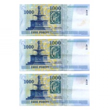 1000 Forint Bankjegy Millennium 2000 DA EF sorszámkövető 3db