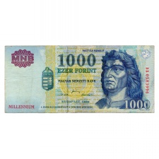 1000 Forint Bankjegy Millennium 2000 DB VF