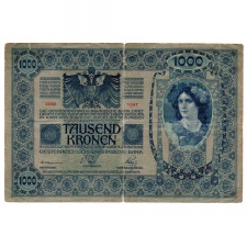 1000 Korona Bankjegy 1902 Good