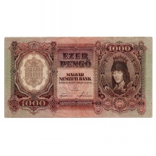 1000 Pengő Bankjegy 1943 F