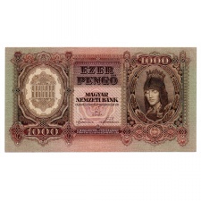 1000 Pengő Bankjegy 1943 aUNC-UNC, hajtatlan
