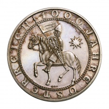 1000 éves Ausztria Es ist gutes Land ezüst emlékérem 