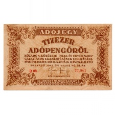 10000 Adópengő 1946 P49 VF