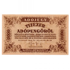 10000 Adópengő 1946 P49B aEF sorszám nélküli