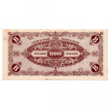 10000 B.-Pengő Bankjegy 1946 MINTA perforációval
