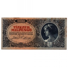 10000 Milpengő Bankjegy 1946 VF sötétvörös értékjelzés