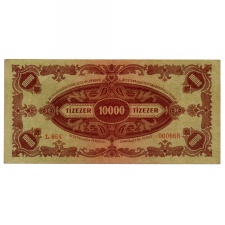 10000 Pengő Bankjegy 1945 alalcsony sorszám 000668