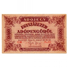 100000 Adópengő 1946 P51 F