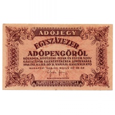 100000 Adópengő 1946 P51A F