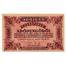 100000 Adópengő 1946 P51A VF
