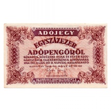 100000 Adópengő 1946 P51B EF eltolódott nyomat