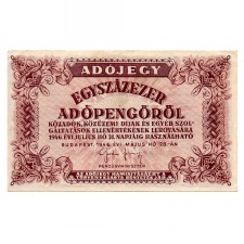 100000 Adópengő 1946 P51B VF