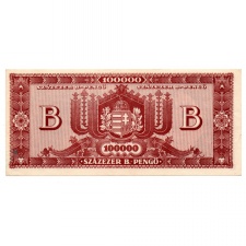 100000 B.-Pengő Bankjegy 1946 UNC