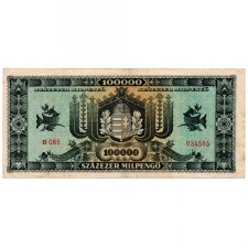 100000 Milpengő Bankjegy 1946 VF
