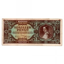 100000 Pengő Bankjegy 1945 F