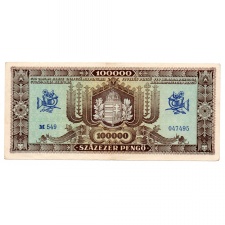 100000 Pengő Bankjegy 1945 VF
