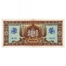 100000 Pengő Bankjegy 1945 gVF